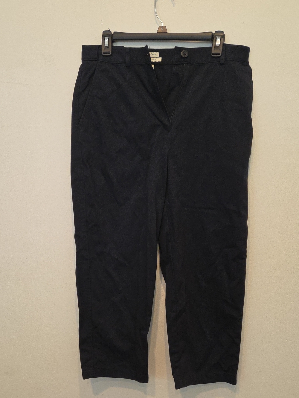 L.L. Bean Straight-Leg Pants in Dark Navy